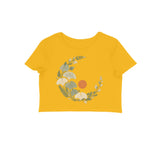 Fern Eclipse — Women's Crop Top - Golden Yellow