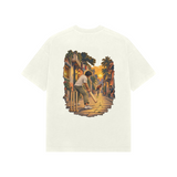 Gully Hour — Premium Oversized T-shirt in Ivory — model