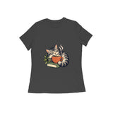Cafe Cat — Women's Regular T-shirt - Black