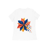 Pixel Petal — Women's Regular T-shirt - White