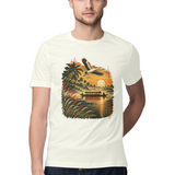 Golden Backwater — Regular Unisex T-shirt in Ivory — model