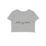 Little by Little — Women's Crop Top - Melange Grey