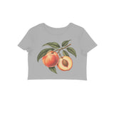 Peach Season — Women's Crop Top - Melange Grey