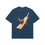 Seam and Willow — Premium Oversized T-shirt in Navy — model