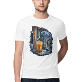 Monsoon Window — Regular Unisex T-shirt in White — model