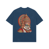 Festival Portrait — Premium Oversized T-shirt in Navy — model