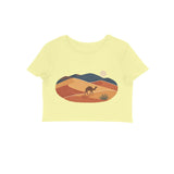Desert Reverie — Women's Crop Top - Butter Yellow