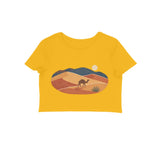 Desert Reverie — Women's Crop Top - Golden Yellow
