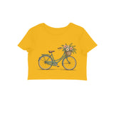 Market Bicycle — Women's Crop Top - Golden Yellow
