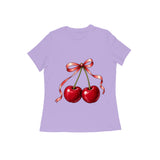 Cherry Ribbon — Women's Regular T-shirt - Iris Lavender