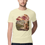 Tea Valley — Regular Unisex T-shirt in Sand — model