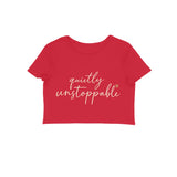 Quietly Unstoppable — Women's Crop Top - Red