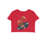 Vinyl Garden — Women's Crop Top - Red
