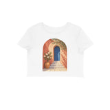 Courtyard Light — Women's Crop Top - White