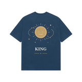Orbit King — Premium Oversized T-shirt in Navy — model