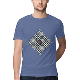 Kolam — Regular Unisex T-shirt in Slate Blue — model