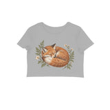 Foxglove Nap — Women's Crop Top - Melange Grey