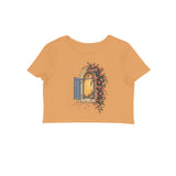 Rain Garden — Women's Crop Top - Mustard Yellow