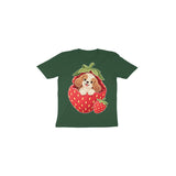 Strawberry Puppy — Toddler T-shirt - Olive Green