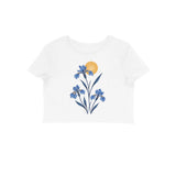 Wild Blue — Women's Crop Top - White