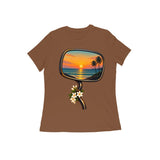 Last Light Mirror — Women's Regular T-shirt - Coffee Brown