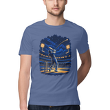 Under the Floodlights — Regular Unisex T-shirt in Slate Blue — model