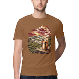Tea Valley — Regular Unisex T-shirt in Chocolate — model