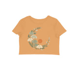 Fern Eclipse — Women's Crop Top - Mustard Yellow