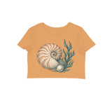 Ocean Jewel — Women's Crop Top - Mustard Yellow
