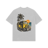 Coastal Auto — Premium Oversized T-shirt in Light Grey — model