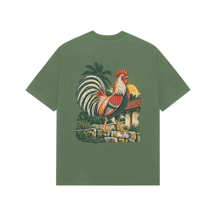 Village Morning — Premium Oversized T-shirt