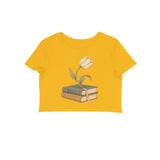 Petal Pages — Women's Crop Top - Golden Yellow