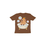 Capybara Bubble Club — Toddler T-shirt - Coffee Brown