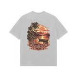 Dawn Contours — Premium Oversized T-shirt in Light Grey — model