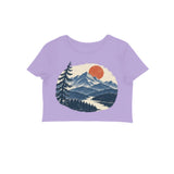 Mountain Air — Women's Crop Top - Iris Lavender