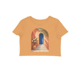 Courtyard Light — Women's Crop Top - Mustard Yellow