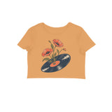 Vinyl Garden — Women's Crop Top - Mustard Yellow