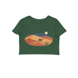 Desert Reverie — Women's Crop Top - Olive Green