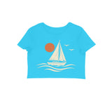 Sail Away — Women's Crop Top - Sky Blue