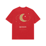 Orbit Queen — Premium Oversized T-shirt in Red — model