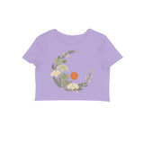 Fern Eclipse — Women's Crop Top - Iris Lavender