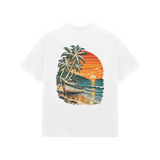 Coastal Drift — Premium Oversized T-shirt in White — model