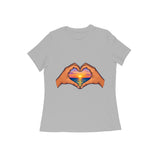 Hands Heart Sunset — Women's Regular T-shirt - Melange Grey