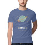 Orbit Prince — Regular Unisex T-shirt in Slate Blue — model