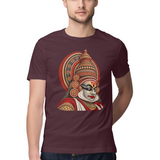 Festival Portrait — Regular Unisex T-shirt in Burgundy — model