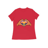Hands Heart Sunset — Women's Regular T-shirt - Red