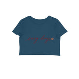 Easy Days — Women's Crop Top - Navy Blue
