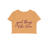 Good Things — Women's Crop Top - Mustard Yellow