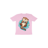 Otter Pebble Hug — Toddler T-shirt - Light Pink