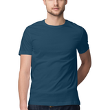 Everyday Ivory Tee — Regular Unisex T-shirt in Navy — model